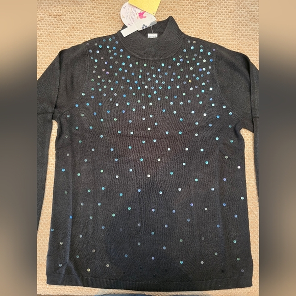 quacker factory Blouse Black Size Small - Picture 5 of 11